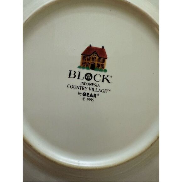 Vintage Block Country Village "Four Seasons" Dessert Plates by Gear, Set of 4 19 - Picture 7 of 8